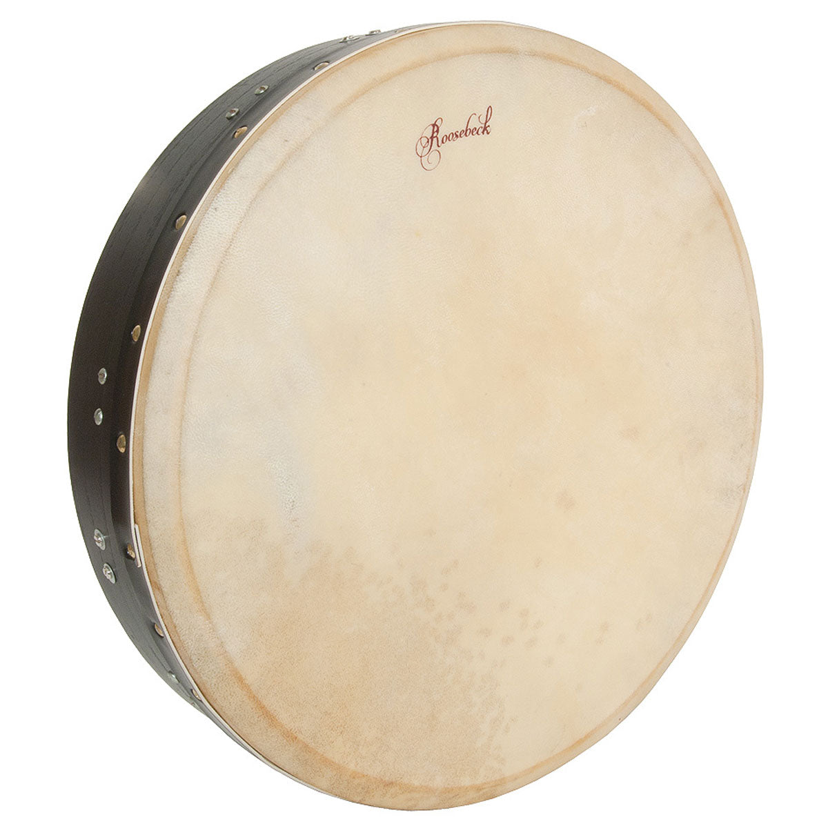 Roosebeck Tunable Mulberry Bodhran — 16" T-Bar Black front view