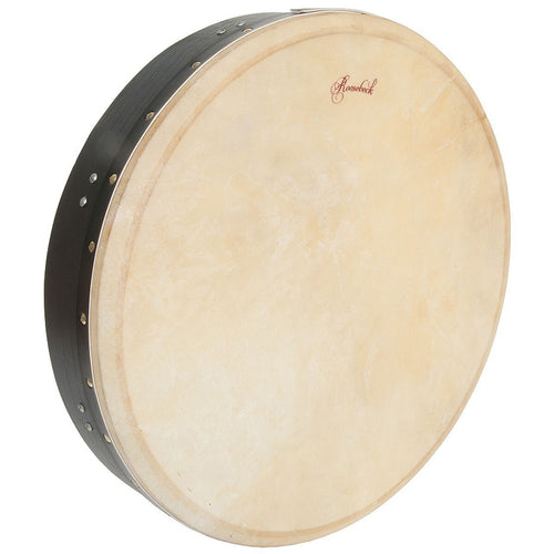 Roosebeck 18" Tunable Bodhran, Black Single-Bar with Tipper stock photo
