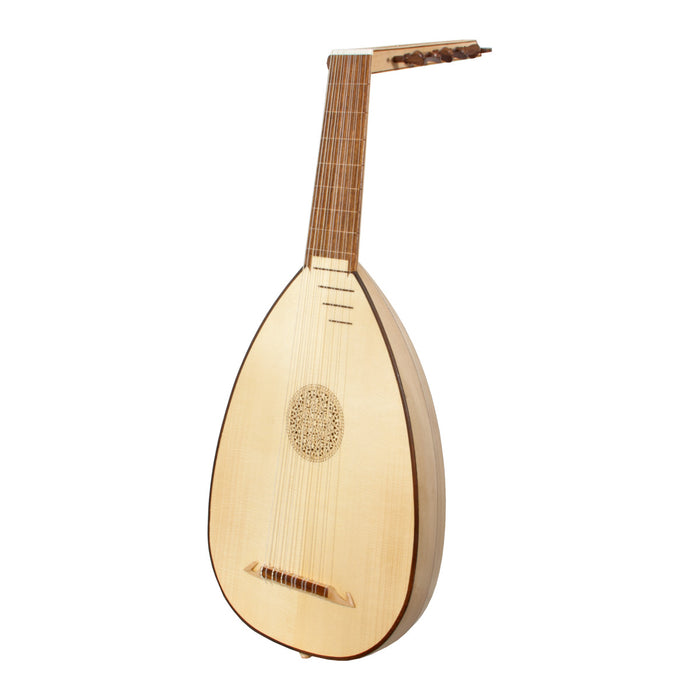 Roosebeck 7-Course Descant Lute — Rosewood front view