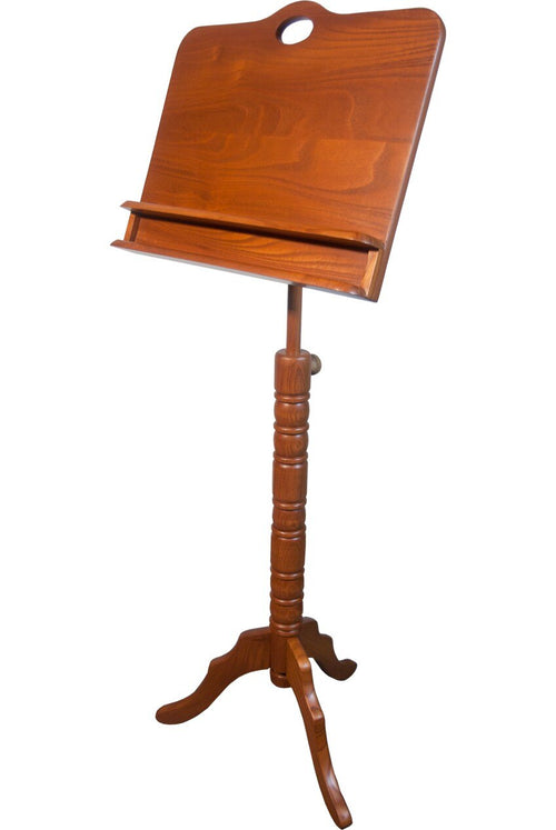 Roosebeck Colonial Music Stand, Double Shelf Solid Rosewood