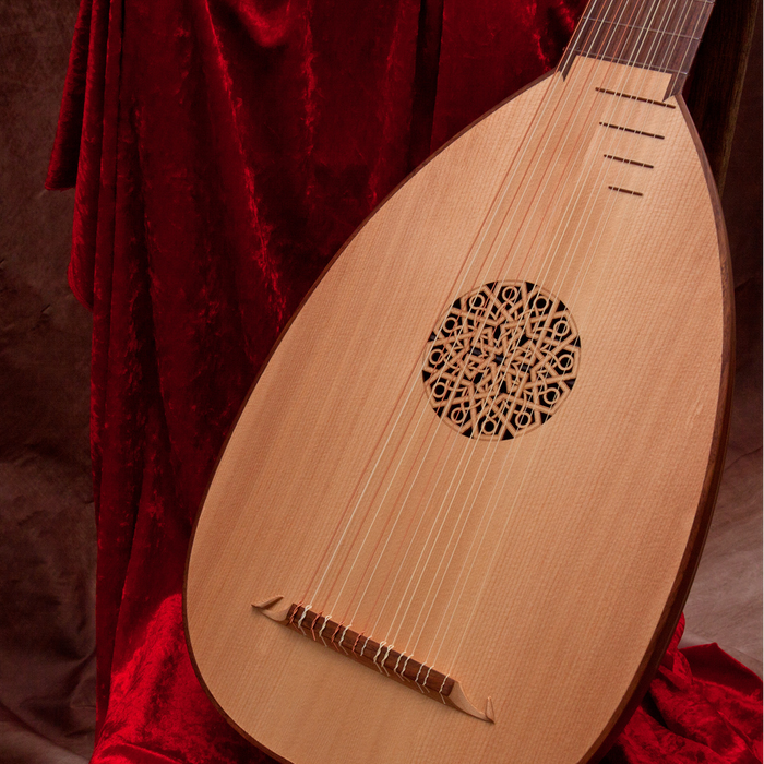 Roosebeck Deluxe 8-Course Lute — Rosewood front view