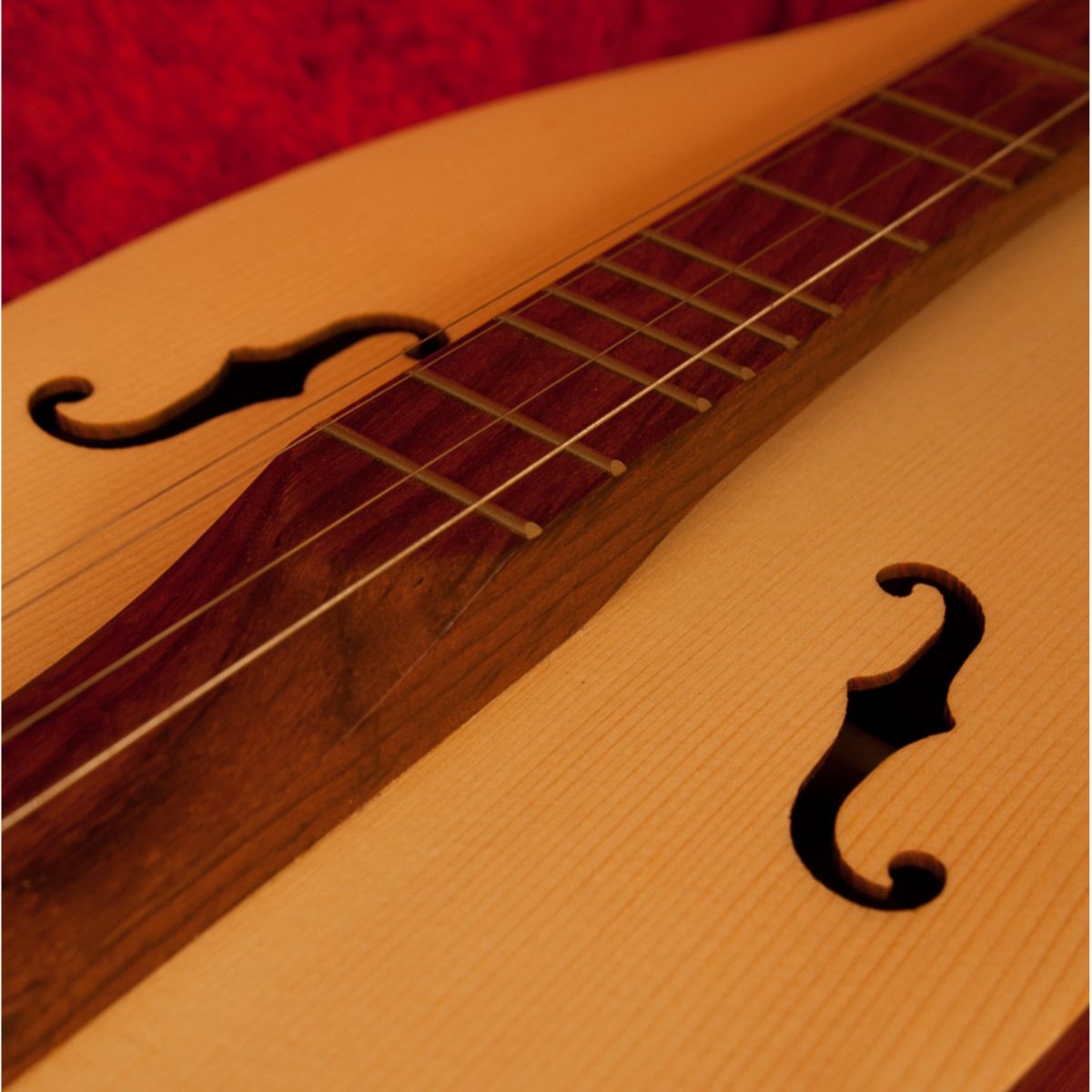Roosebeck Emma Mountain Dulcimer — 4-String Sheesham f-hole view