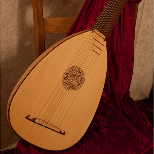 Roosebeck 7-Course Descant Lute — Sheesham front face view