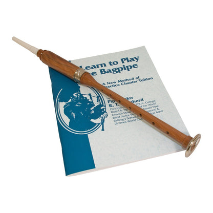 Roosebeck satinwood practice chanter with the learn to play book