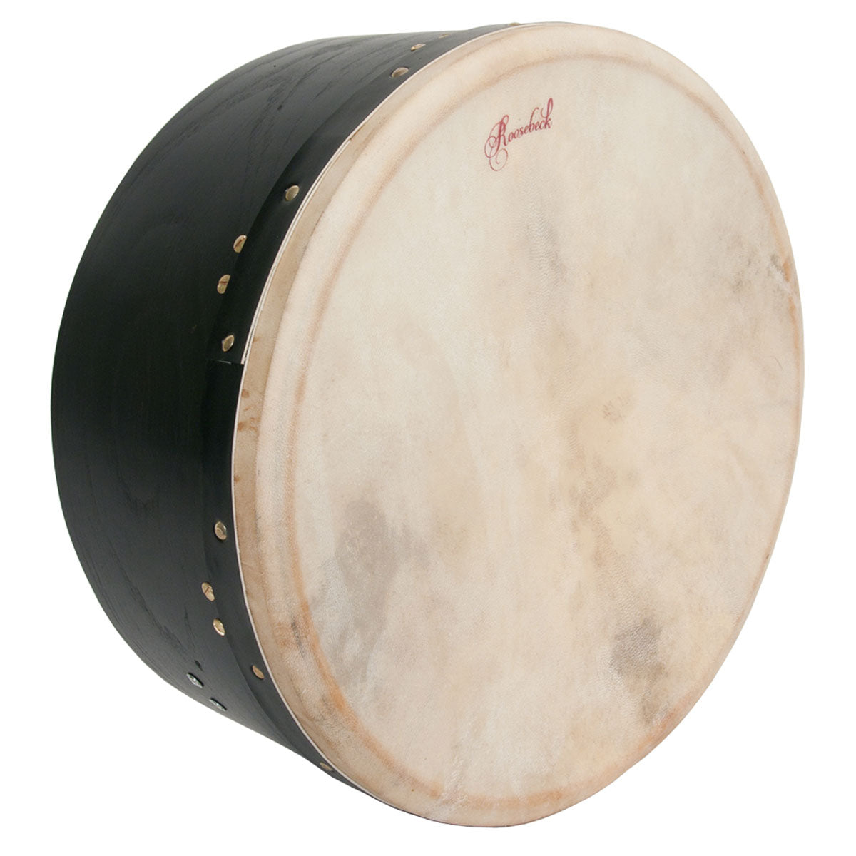 Roosebeck 16" Extra-Deep Tunable Bodhran, Removable Bar Black Mulberry stock photo
