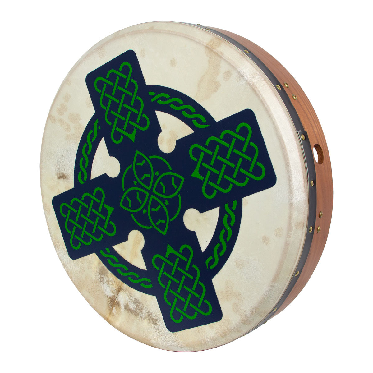 Roosebeck 18" Tunable Bodhran, Red Cedar Cross-Bar with Celtic Cross