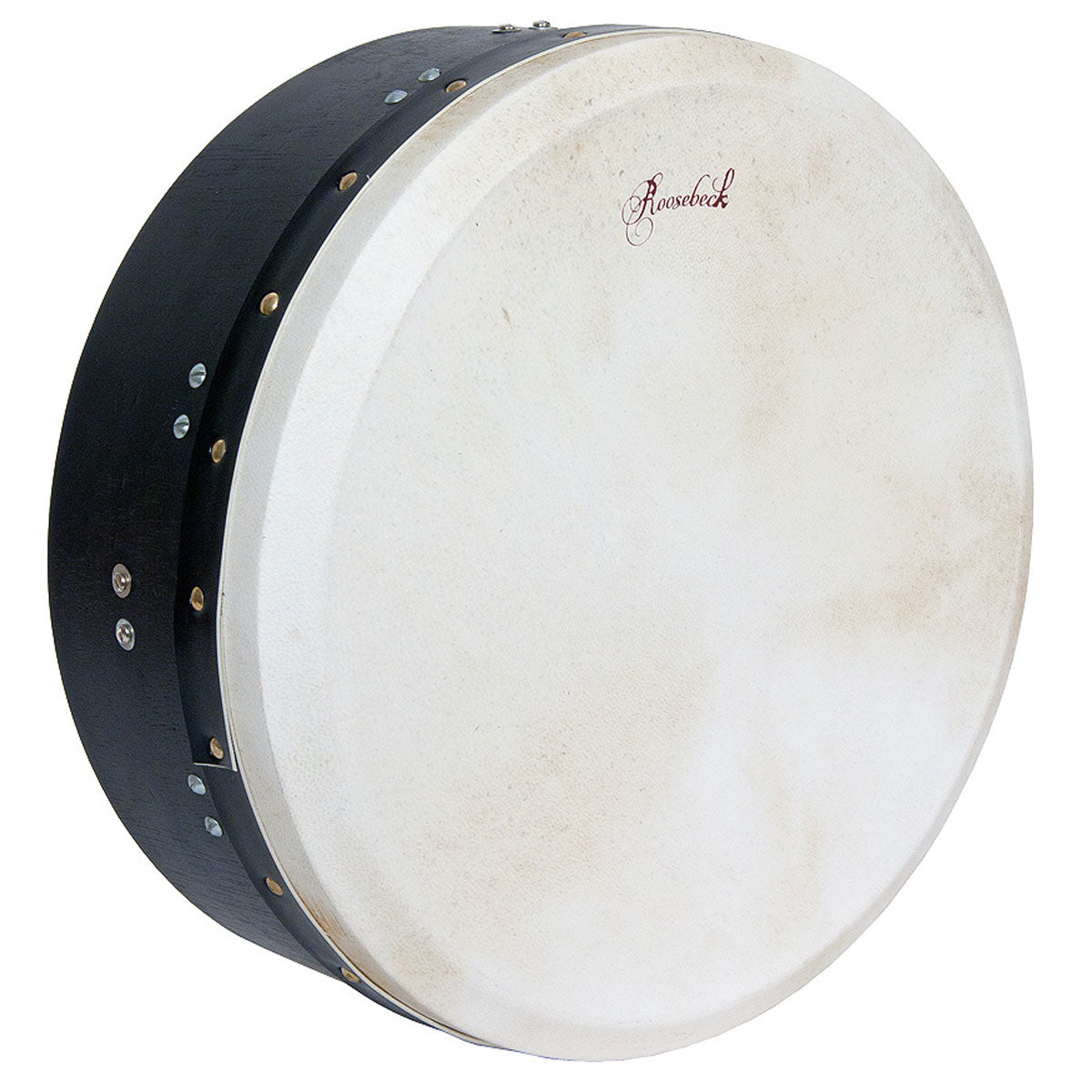 Roosebeck 14" Deep Tunable Bodhran, Black Plywood T-Bar stock photo