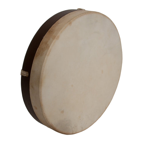 Roosebeck 10 inch shaman frame drum with a fixed goatskin head on a mulberry frame