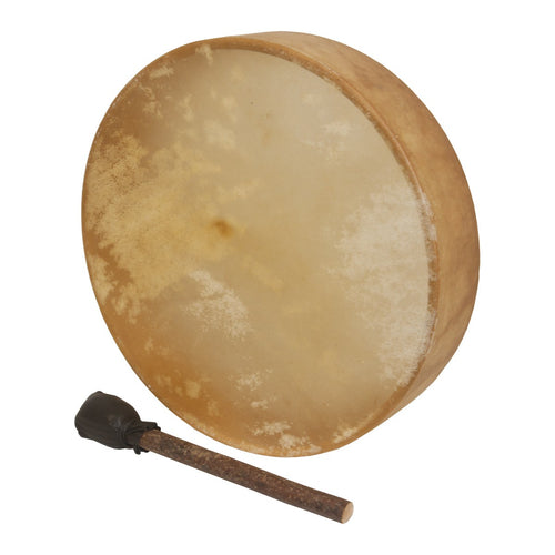 Roosebeck 14 inch Tree of Life frame drum with calfskin head and leather beater