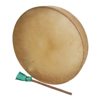 Roosebeck 16 inch antler handle frame drum with calfskin head and leather beater