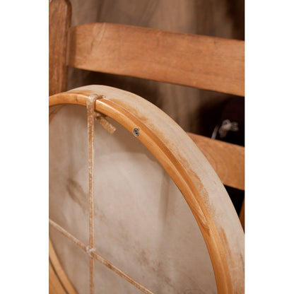 Interior tuning on the back of the Roosebeck 16 inch tunable frame drum