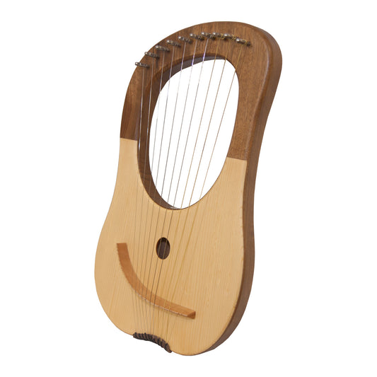 Roosebeck Lyre Harp, 10-String Walnut with Spruce Soundboard stock photo
