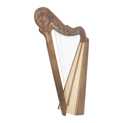 Roosebeck Parisian Harp 22-String, Chelby Levers, Walnut stock photo