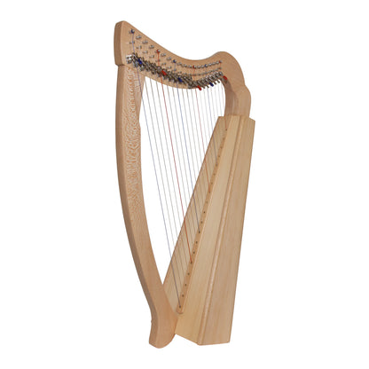 Roosebeck Pixie Celtic Harp, 19-String Chelby Levers