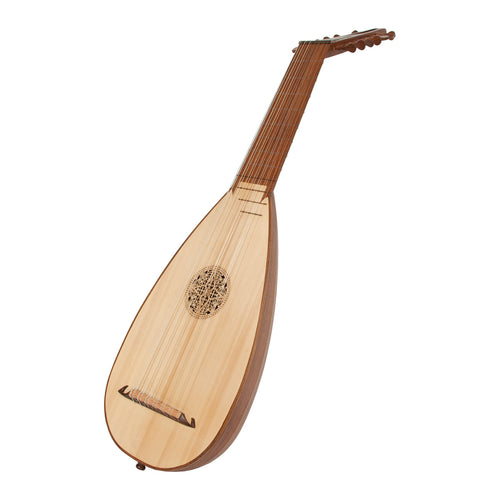 Roosebeck 7-Course Travel Lute — Rosewood front view