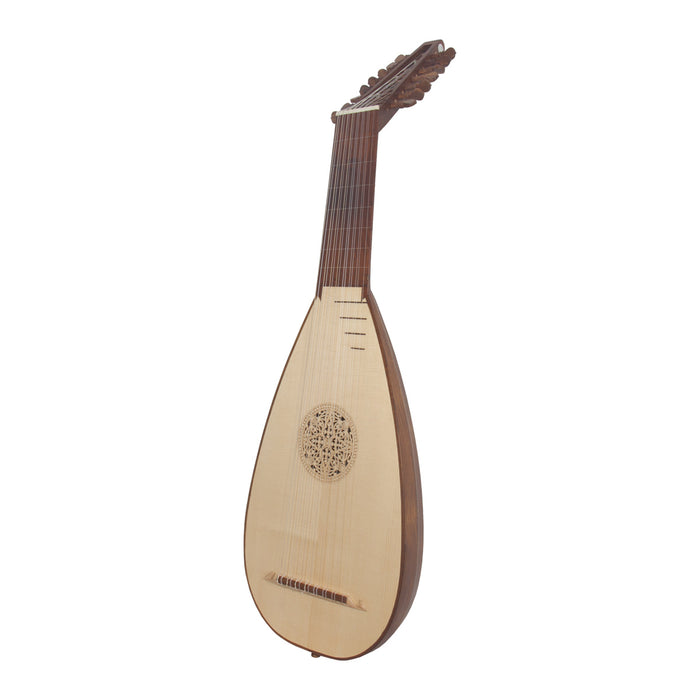 Roosebeck 8-Course Travel Lute — Rosewood front view