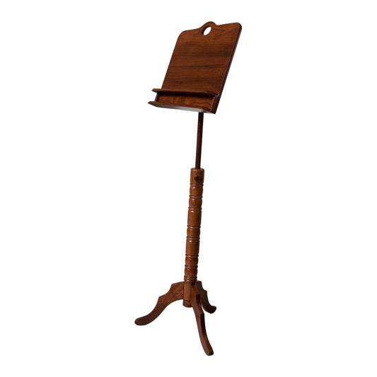Roosebeck Colonial Music Stand, Double Shelf Solid Rosewood