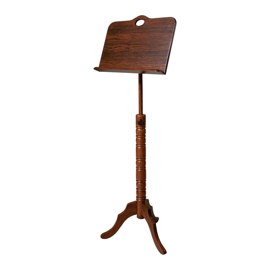 Roosebeck Colonial Music Stand, Single Tray, Solid Rosewood stock photo