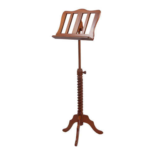 Roosebeck Single Tray Spiral Music Stand, Solid Rosewood