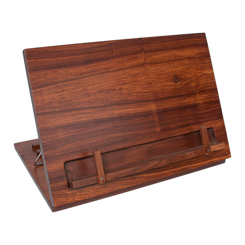 Roosebeck Tabletop Music Stand, Rosewood stock photo of the first-quality model
