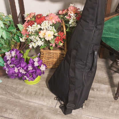 Carry strap on the Roosebeck baritone psaltery gig bag
