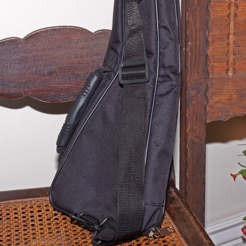 Carry straps on the back of the Roosebeck soprano psaltery gig bag