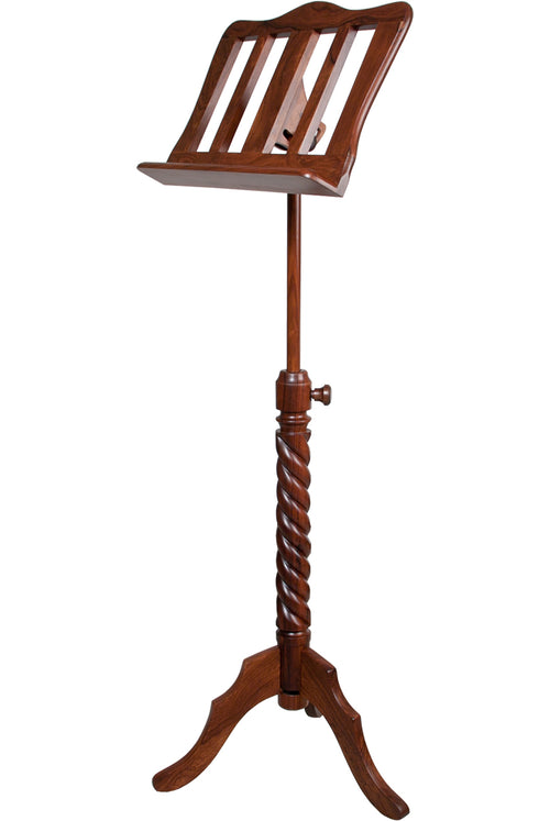 Roosebeck Single Tray Spiral Music Stand, Solid Rosewood Main photo