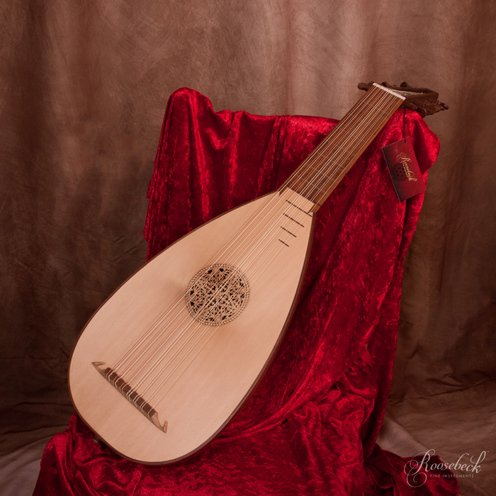 Roosebeck 7-Course Travel Lute — Rosewood front view