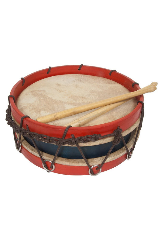 Roosebeck Tabor Drum 10" with Sticks and Strap stock photo
