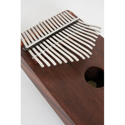 Steel keys of the Roosebeck Rosewood kalimba