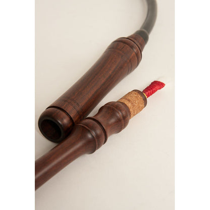 Reed seated in the Roosebeck uilleann practice chanter