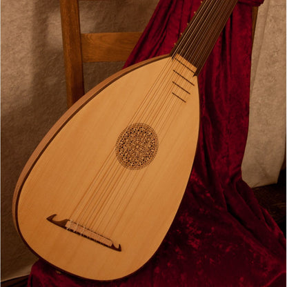 Roosebeck 7-Course Descant Lute — Sheesham front face view