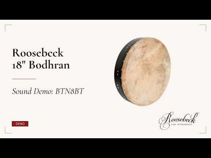 Roosebeck 18" Tunable Bodhran, T-Bar Black Mulberry