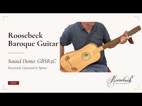 Roosebeck 5-Course Baroque Guitar Rosewood Sound Demo: GBSR5C Video