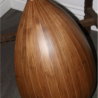 Roosebeck Arabic Oud 6-Course, walnut stave bowl with pinstripe inlays
