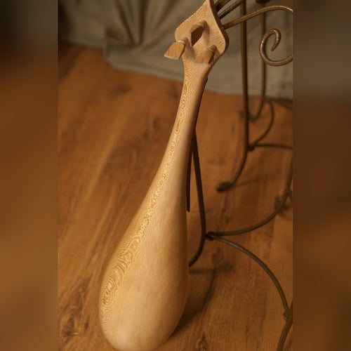 Roosebeck Rebec, carved lacewood back